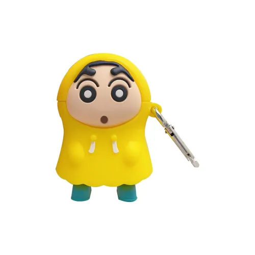 Baohuguang Compatibility Apple AirPods 3/1/2/Pro TPU Cute Fashion Cute Raincoat Chibi Shin Chan Headphone Cases