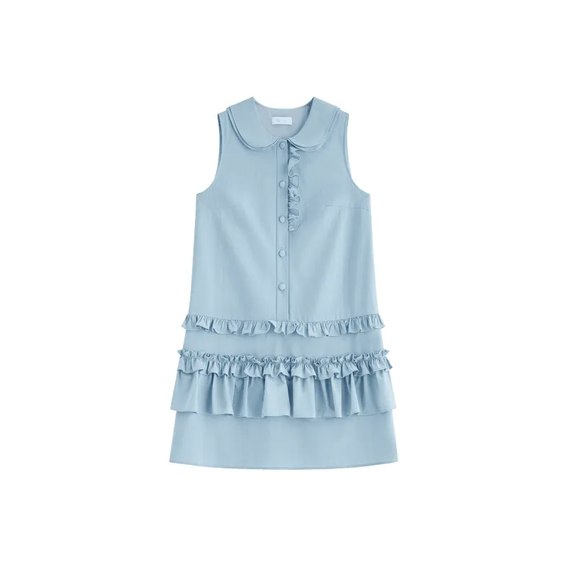 FANSILANEN Sleeveless Dresses Women's Blue-0