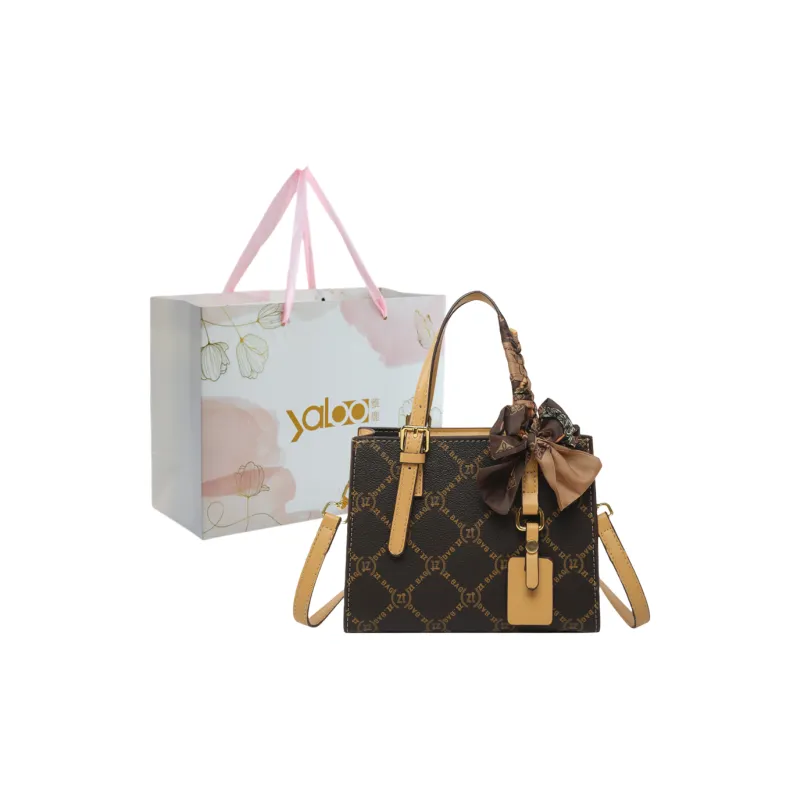 Yalu PU Handbag Unisex White/Pink/Brown/Coffee-18