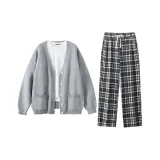 Clothing Sets (Light Gray Sweater+Black Pants)