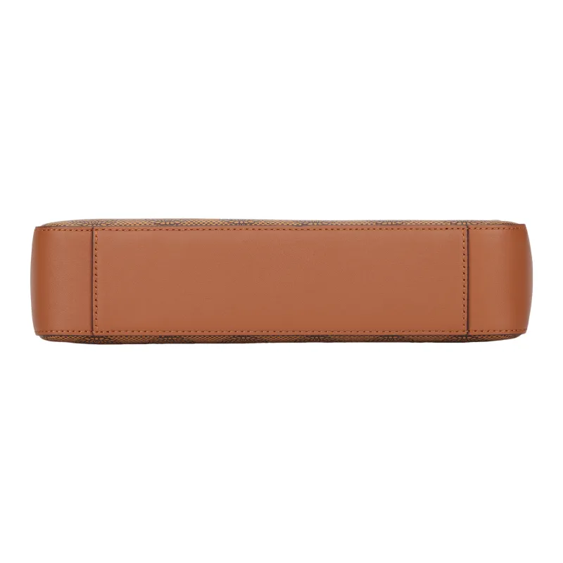MCM Artificial Leather Messenger Bag, Shoulder Bag, Crossbody Bag Small Size Men's Cognac-3