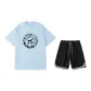 2 Pack (Haze Blue Top+Black Shorts)