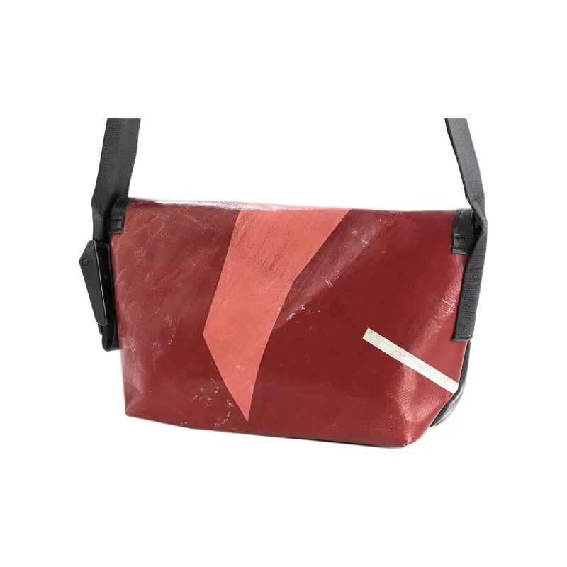 FREITAG Polyester Messenger Bag, Crossbody Bag, Shoulder Bag Unisex Black & Red-2