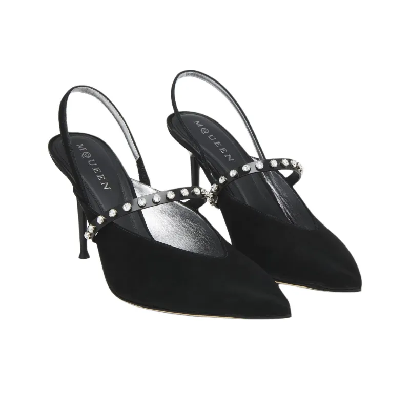 Alexander McQueen Revel Slim Heel High Heels 9cm Women's Black-2