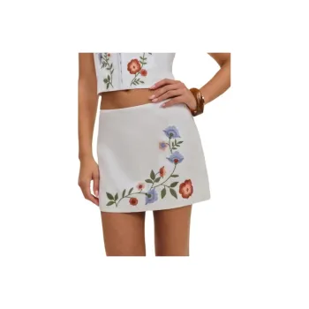 REFORMATION Ren Linen Skirt Casual Short Skirts Women's