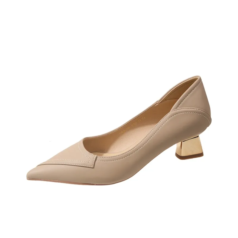 WUJI Block Heel High Heels Women's-4