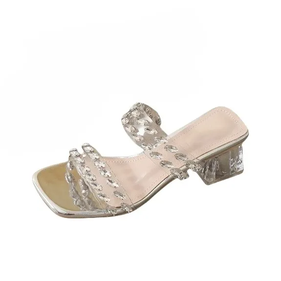 WUJI Abrasion Resistant Slip Resistant Slide Slippers Women's Silver-0