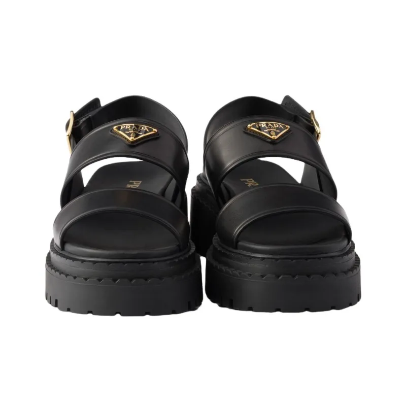 PRADA One Strap Sandals 5.5cm Women's Black-3