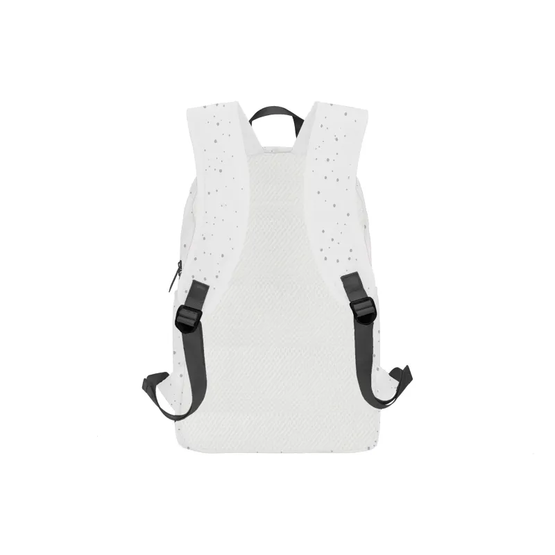 TURN UP Polyester Students Backpack Regular Unisex White-2