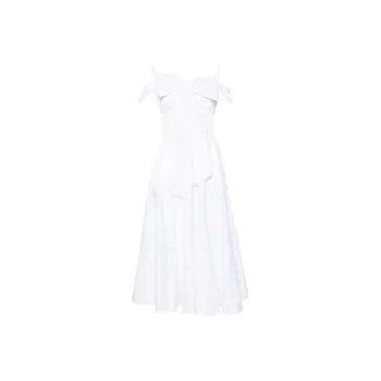 Patou Bow detail Cocktail Midi Dress
