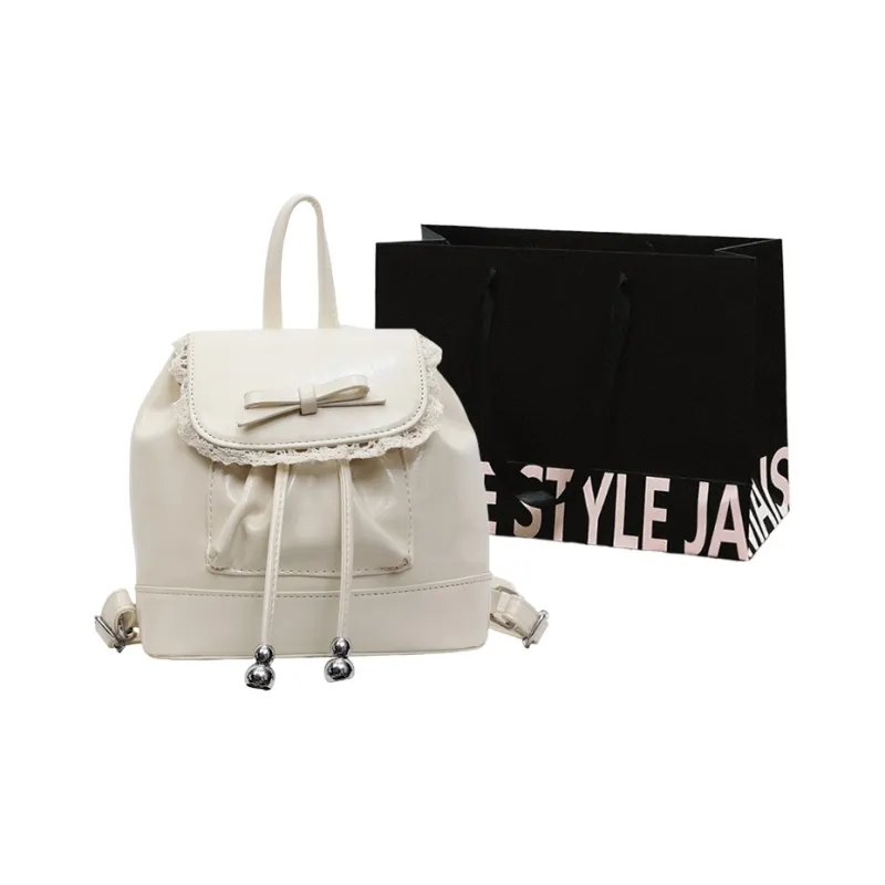 Cwatcun PU Backpack Regular Women's White/Black/Yellow/Blue-0