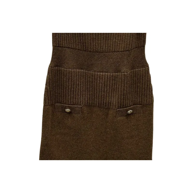 CHANEL 24A Slip Dress Women's Brown-2