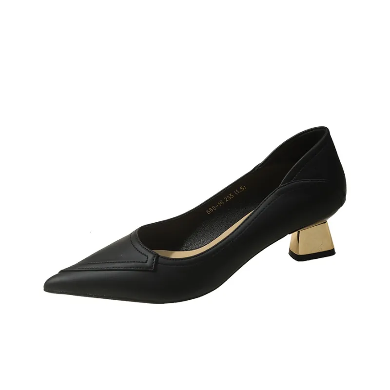 WUJI Block Heel High Heels Women's-0