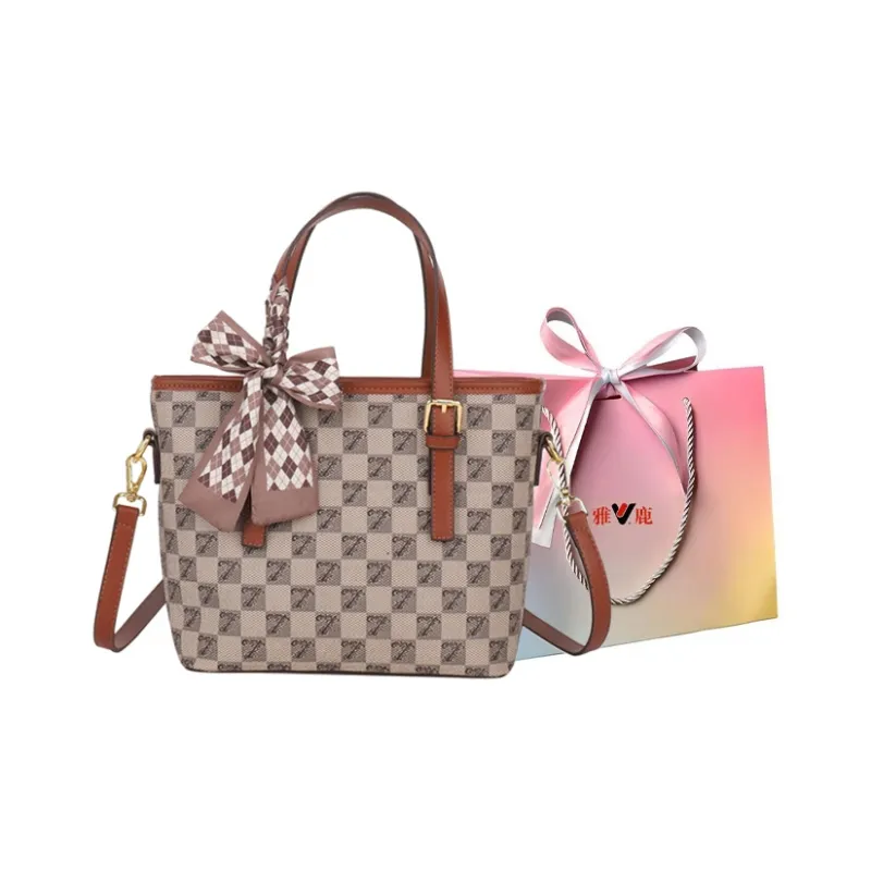 Yalu PU Tote Bag, Handbag Women's Khaki/Brown/Yellow-0