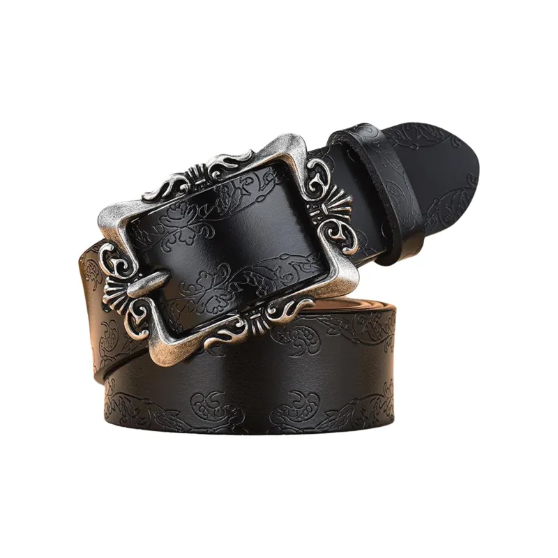 JEANSWEST Cow Split Leather Belts Women's 3.3CM-6