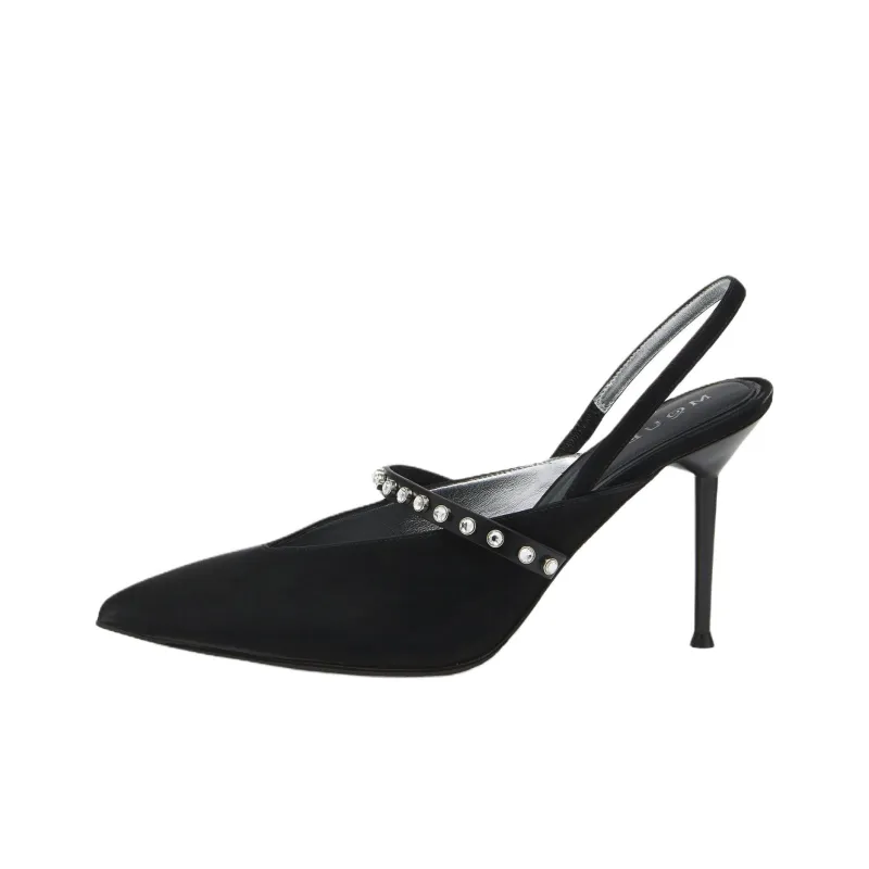 Alexander McQueen Revel Slim Heel High Heels 9cm Women's Black-0