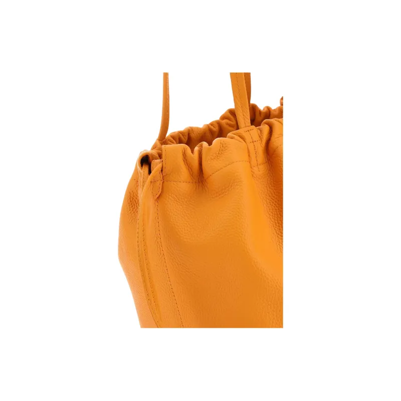By Far Calfskin Oslo Shoulder Bag Women's Orange-3