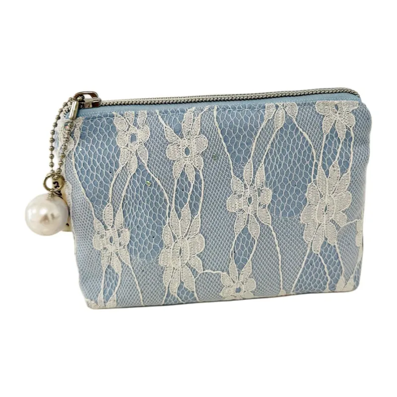 MILO BLISS Mesh Fabrics Jacquard Small Hexagon Coin Makeup Storage Bag Portable-1