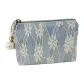 Blue Mesh Fabrics Jacquard Small Hexagonal Coin Makeup Storage Bag