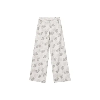 SINBOS Casual Pants Women's Coconut Milk White Pattern