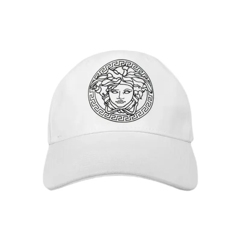 VERSACE Cotton Fabric Baseball Caps Men's White-1