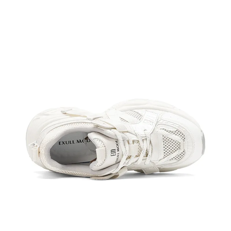 EXULL Q Low Top Chunky Sneakers Women's Beige-2
