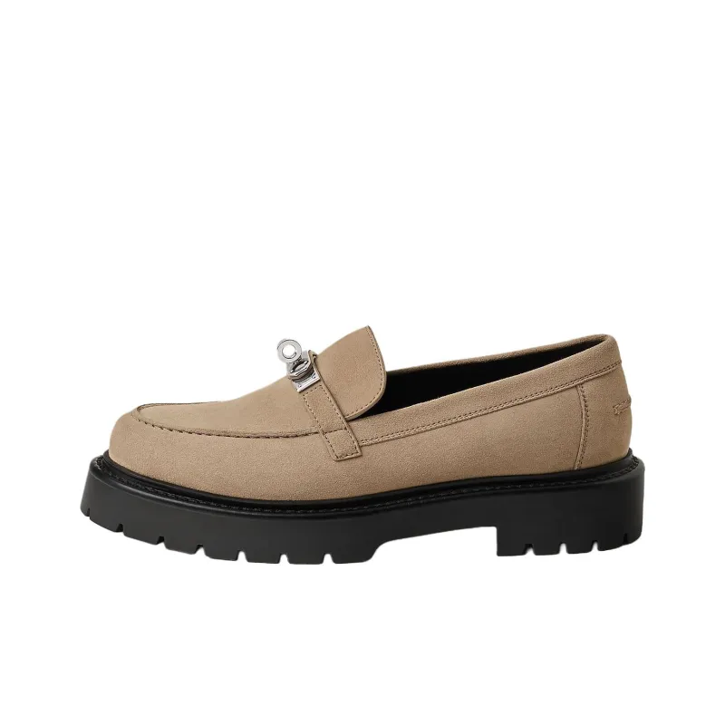 HERMES Icône Loafers 3cm Women's Brown-0