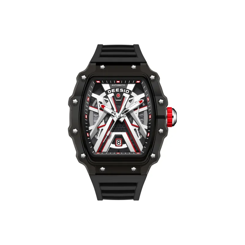 DEESIO Guardians Of The Galaxy Collection Automatic Mechanical Movement Rubber Strap Watch Men's Watches Black Dial-1