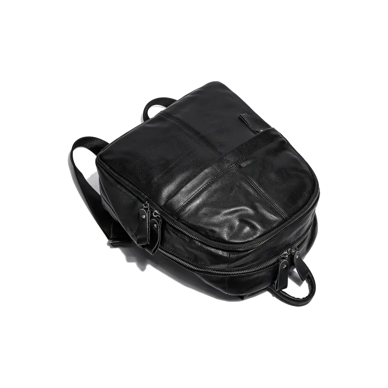 Ace Paul Cow Leather Backpack Regular Unisex Black-5