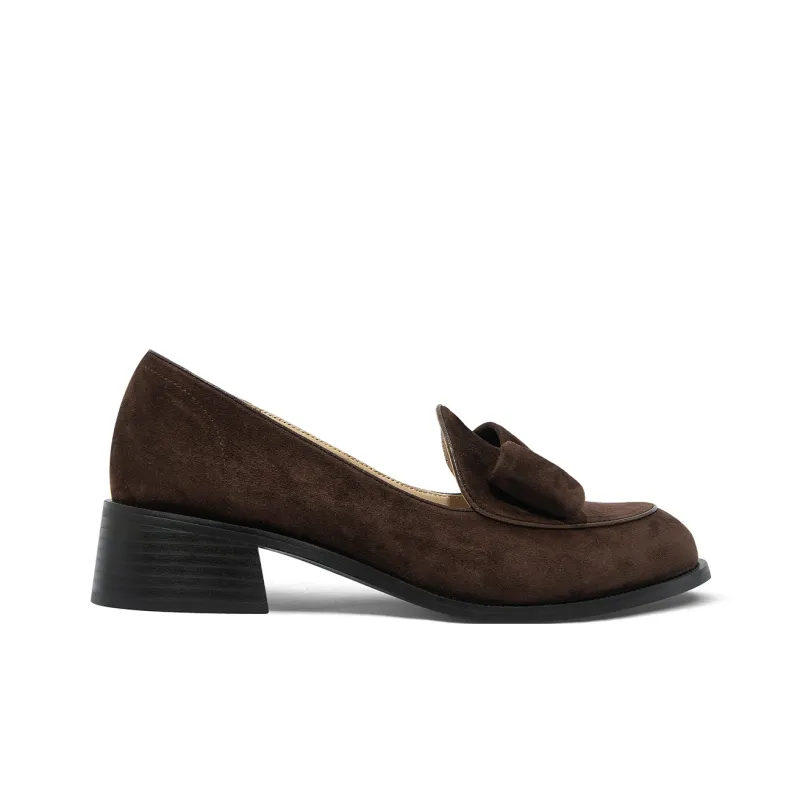 Lily Wei Caramel Custard Loafers Women's Dark Coffee-1