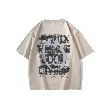 FONDLOOK T Shirts Unisex Light Beige Apricot