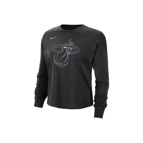Nike Miami Heat Courtside Women's Nike Nba Shine Boxy Long Sleeve T Shirt