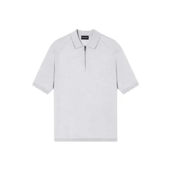 EMPORIO ARMANI SS25 Polo Shirt Men's Soft Matte Gray