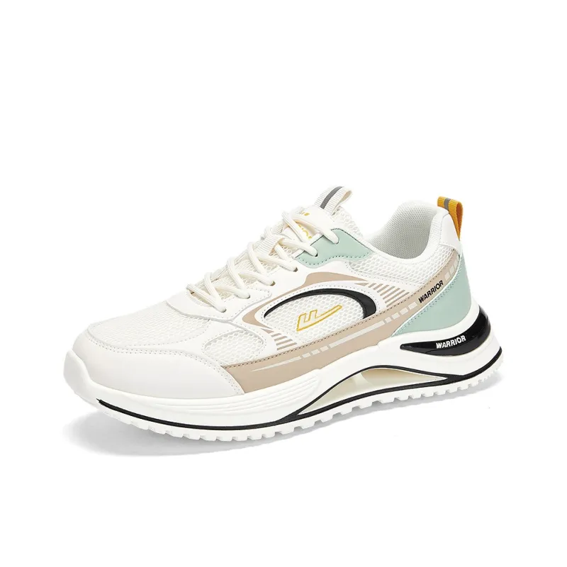 Warrior Low Top Casual Shoes Men's Beige Khaki Light Green-1