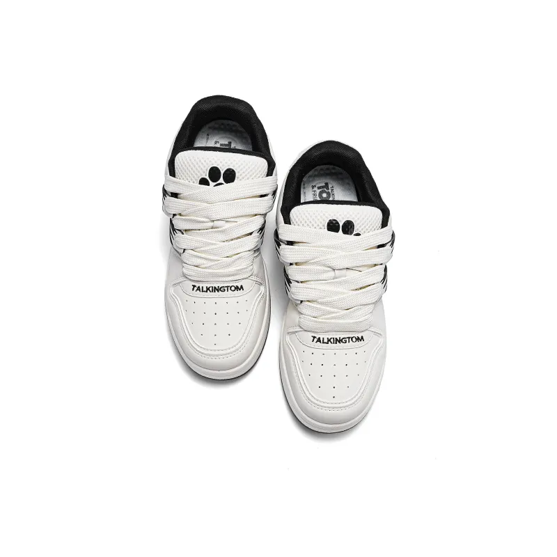 TALKING TOM Skateboard Shoes Unisex Low Top Black/White-10