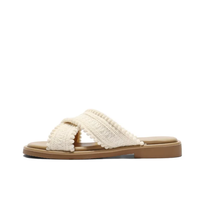 BELLE Slide Slippers Women's Ecru-0