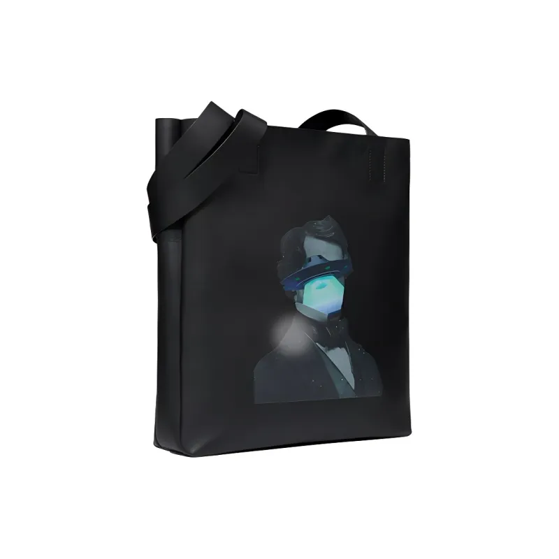 Valentino Leather Shoulder Bag Men's Black-1