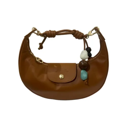 LONGCHAMP Le Pliage Xtra Cow Leather Handbag Medium Size Women's Brown