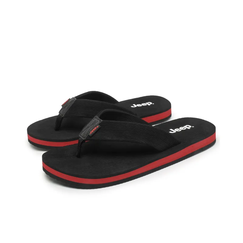 Jeep Rubber Sole Quiet Odor Resistant Abrasion Resistant Slip Resistant Quick Dry Flip Flops Unisex-8