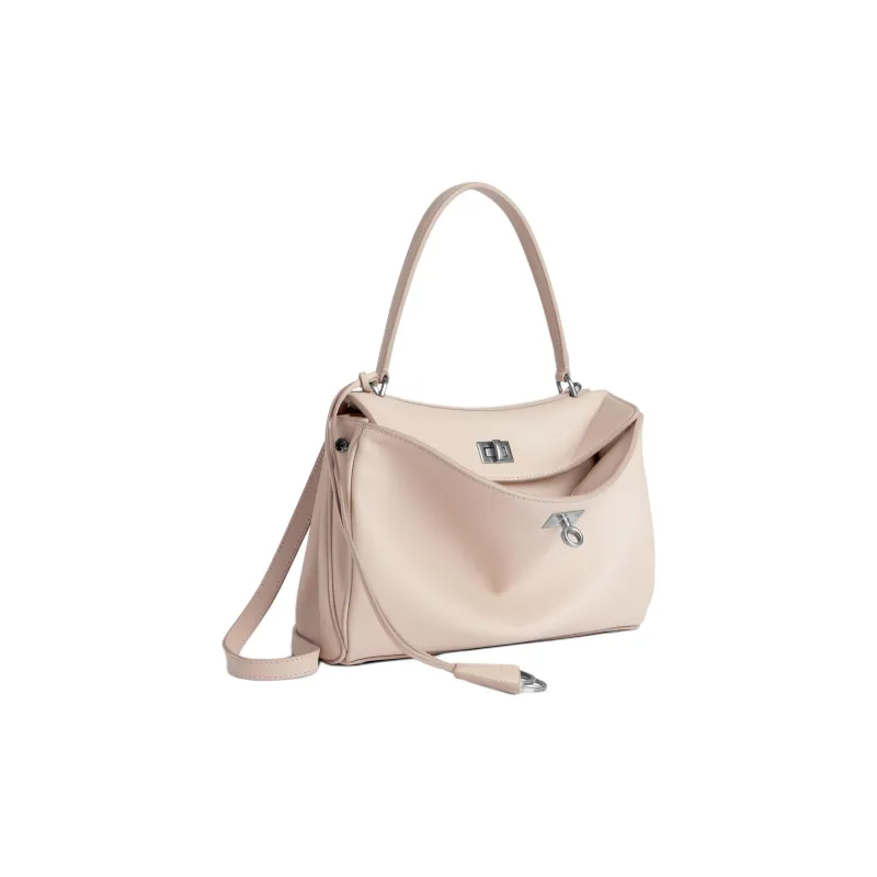 Balenciaga Rodeo Cow Leather Shoulder Bag, Crossbody Bag, Handbag Trumpets Women's Almond-1