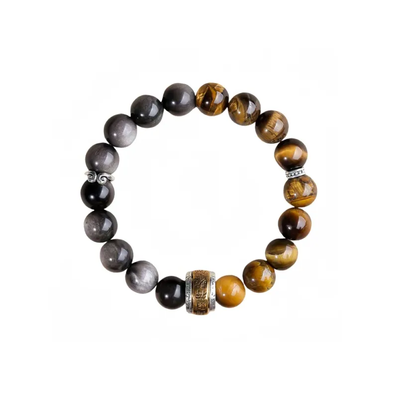 Star Treasures Obsidian Bracelets Men's-0