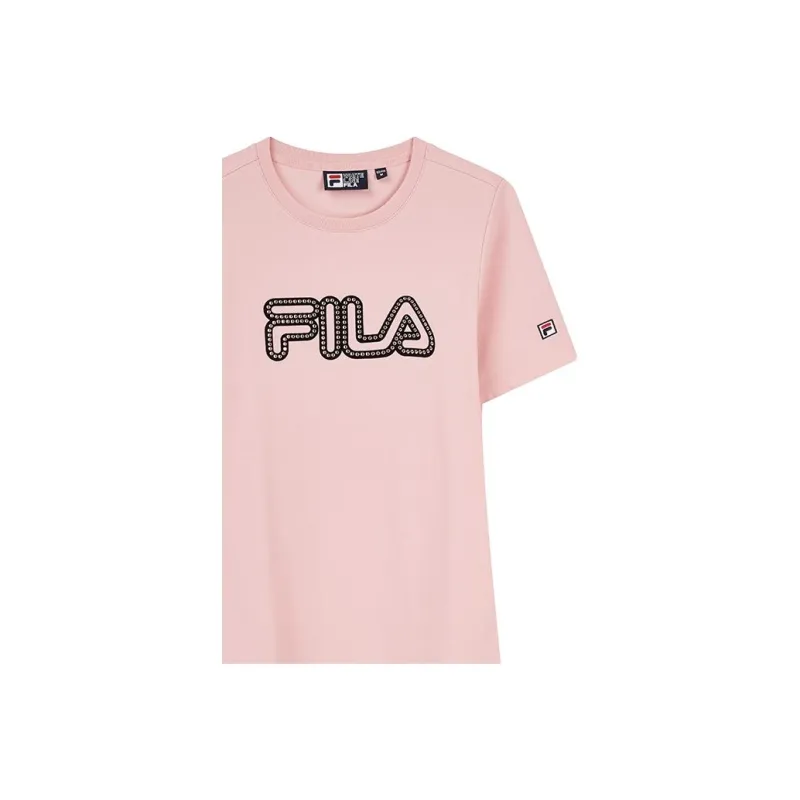 FILA Short-Sleeved Dresses Women's Sand Leather Pink-1