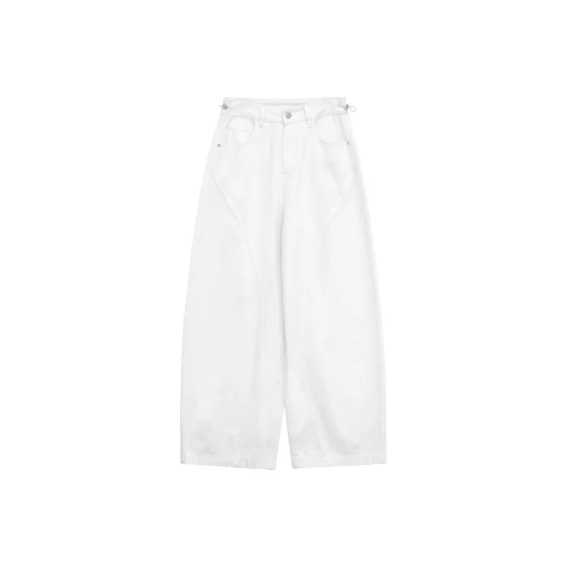 PISYPOX Casual Pants Unisex White-1