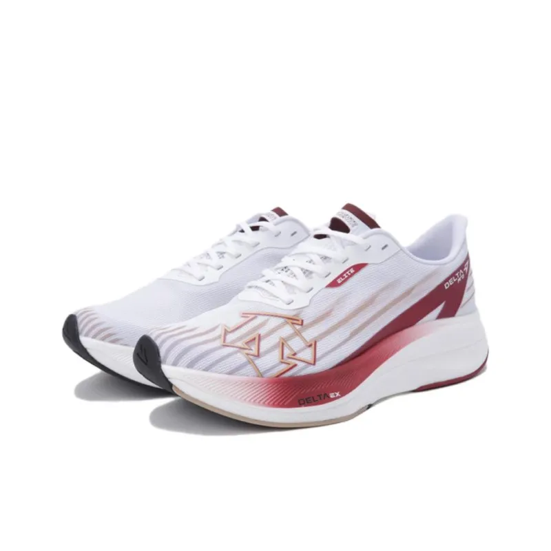 DESCENTE Delta Pro Cushioning, Wear Resistant Low Top Running Shoes Unisex White-1