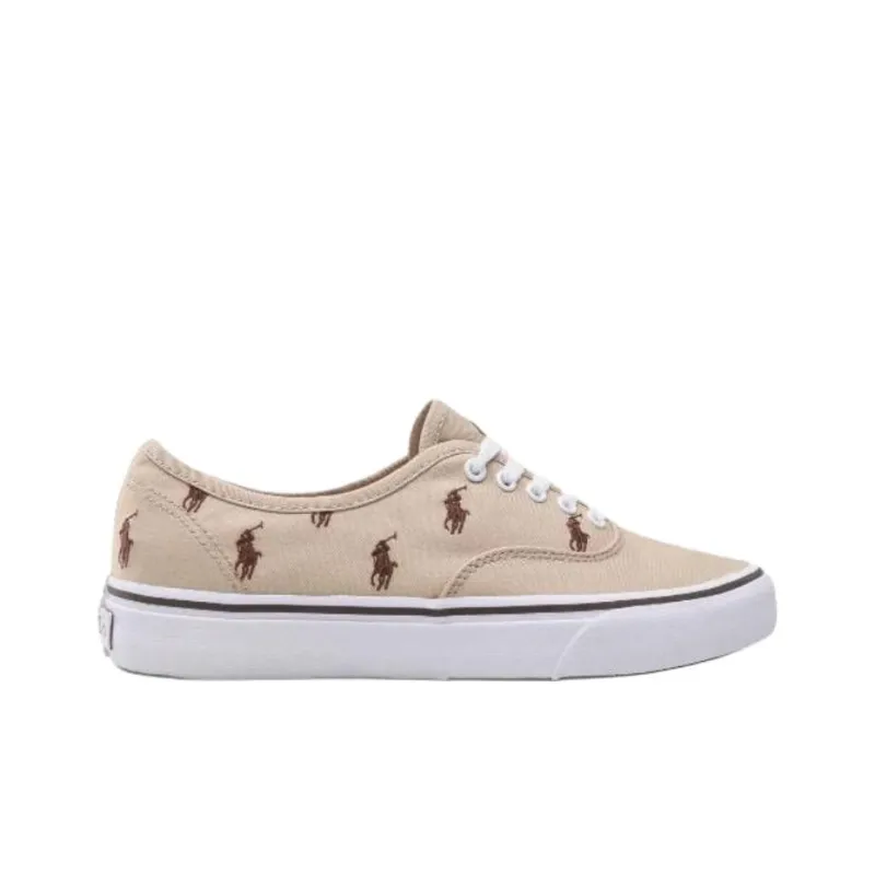 Polo Ralph Lauren Keaton Low Top Canvas Shoes Men's Beige-1