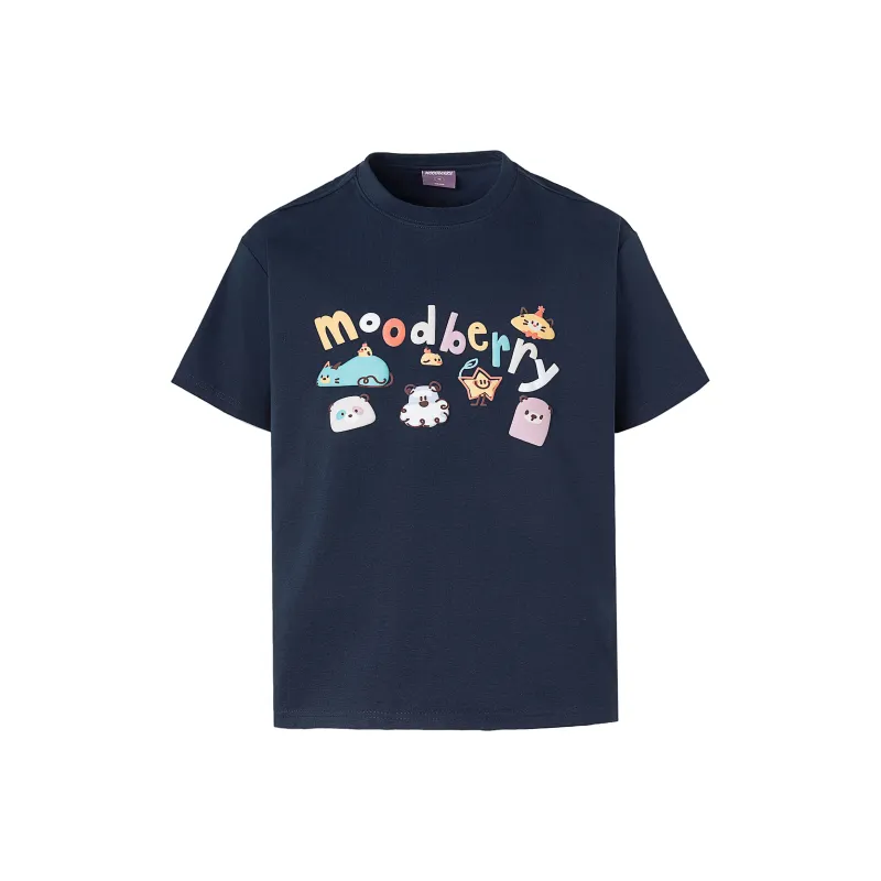 MOOD BERRY Drop Shoulder Sleeve T Shirt Women's-0