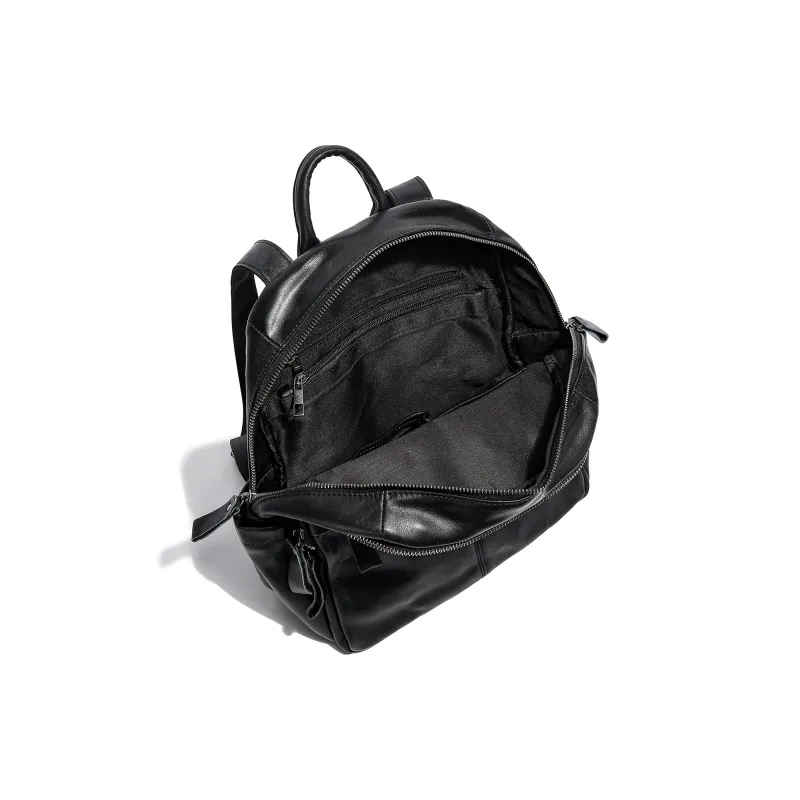 Ace Paul Cow Leather Backpack Regular Unisex Black-6