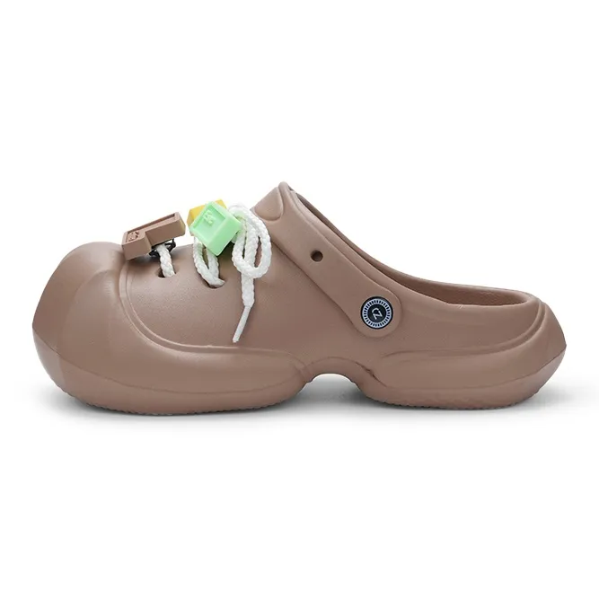 CHEDOIR Building Blocks Clogs Women's Summer DIY Outdoor Soft Sole Comfortable Beach Platform Closed Toe Shoes-9