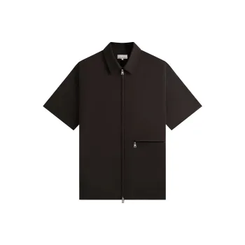 KITH SS25 &Kin Tropical Wool Davenport Shirt Men's Brown