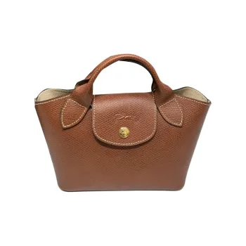 LONGCHAMP Cow Leather Tote Bag, Shopping Bag, Shoulder Bag, Crossbody Bag, Handbag Mini Women's Brown